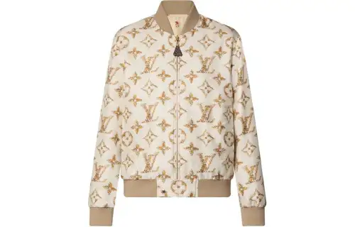 LOUIS VUITTON Reversible Floral Monogram Bomber Jacket