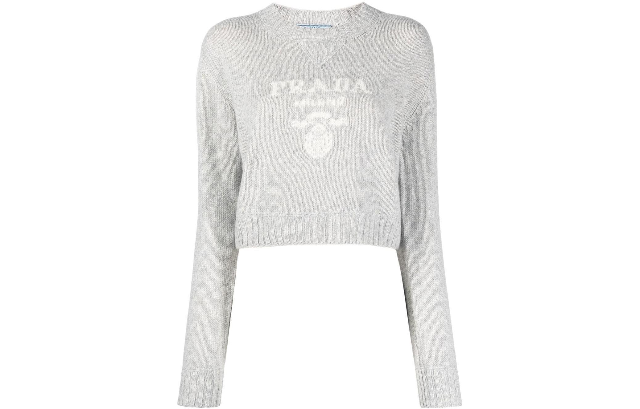 Женский свитер Prada SS23 (серый)