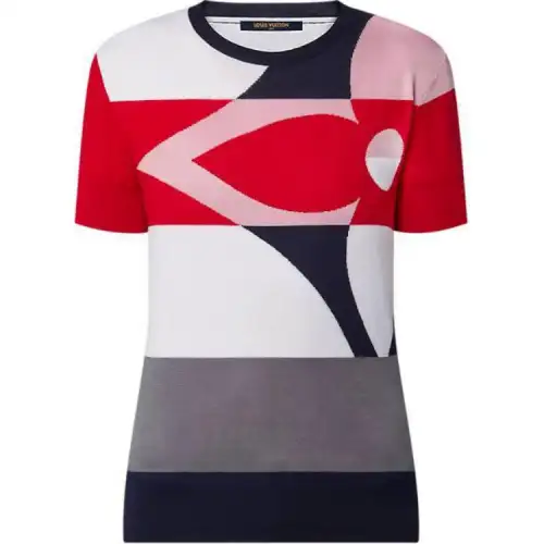 LOUIS VUITTON Lv X Ac Geometric Knit Top