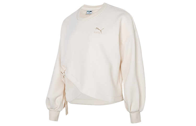 Женское худи PUMA CNY Укороченное (бежевое)