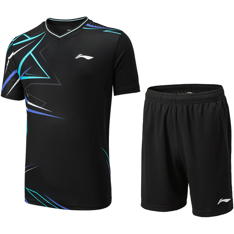 Li Ning Badminton Collection Badminton Jersey Set Unisex Black