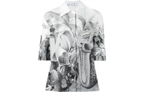 OFF WHITE Shirts Women's Multicolor Lapel Moderate Shirt