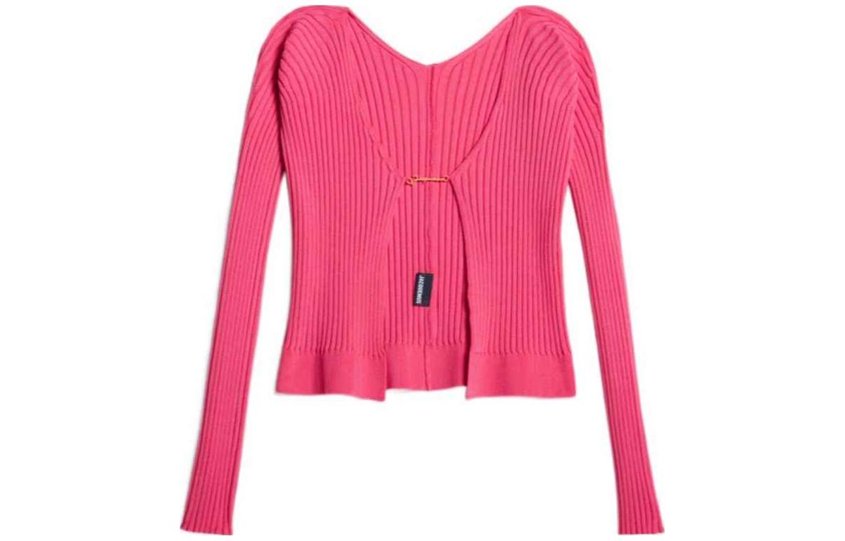 Jacquemus Logo Plaque Long-Sleeved Cardigan