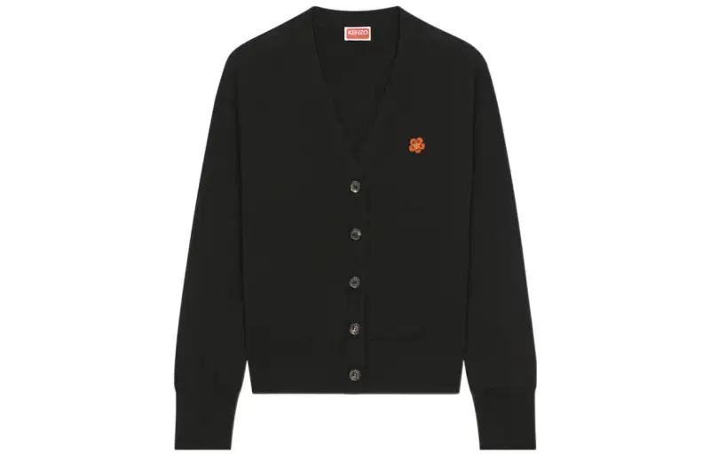 KENZO Boke Flower Embroidered Cardigan 'Black'