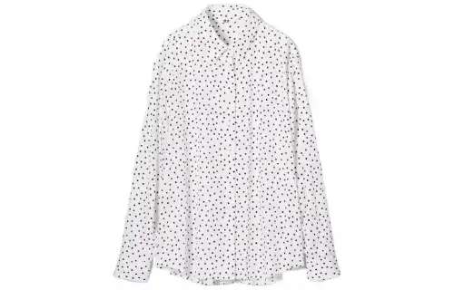 UNIQLO Shirts Women's Ivory Lapel Moderate Shirt