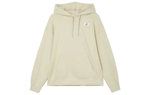 Jordan W J FLT FLC Flight Chest Classic Athlete Logo Label Casual Loose Fit Fleece Lined Hooded Long Sleeved Sweatshirt