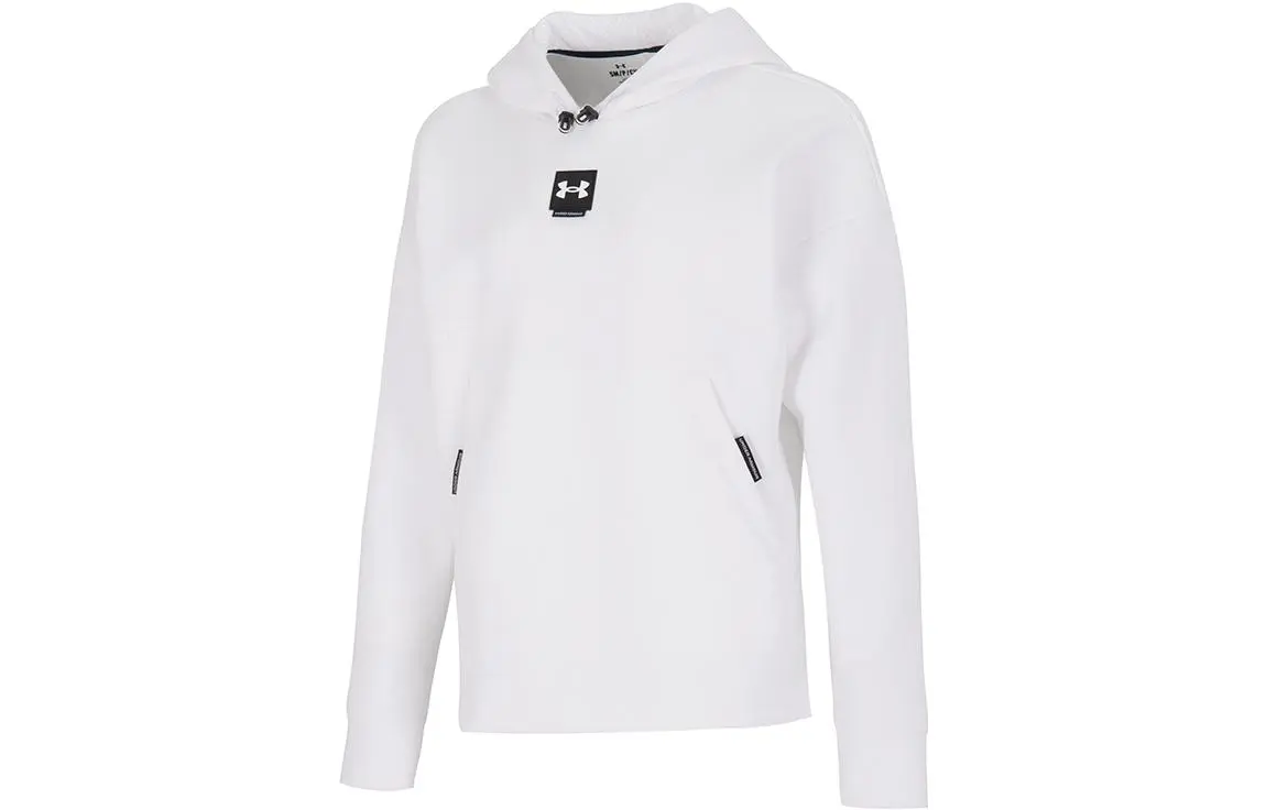 Under Armour Sweatshirts Women's White Hooded Moderate Straight Fit