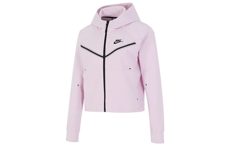 Nike Sportswear Kids' Tech Fleece Full Zip Hoodie Pink Foam/Heather/Black