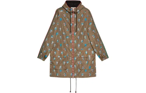 GUCCI X Doraemon Jackets Women's Beige Hooded Moderate Other