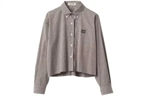 MIU MIU Checked Button-Up Shirt