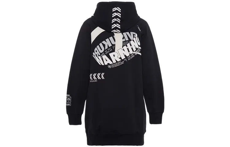 EVISU Sweatshirts Women's Black Hooded Moderate Regular