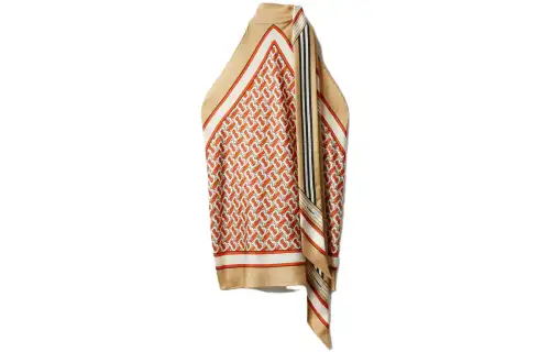 【Previous Season】Montage-print silk scarf top