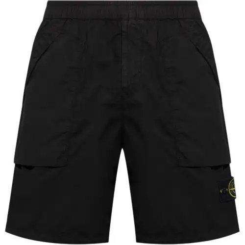 STONE ISLAND Logo Patch Bermuda Shorts