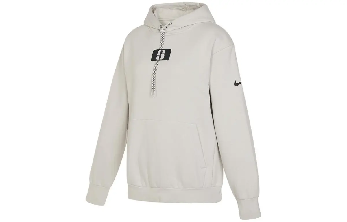 Nike Sweatshirts Women's Light Gray Hooded Moderate Regular