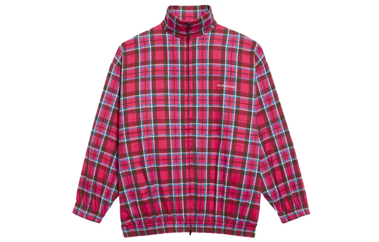 Balenciaga Jackets Women's Red Stand Collar Moderate Other
