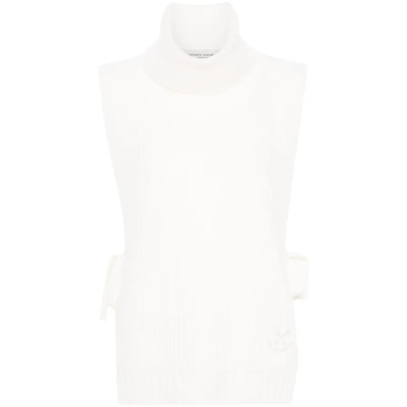 Golden Goose Logo embroidered Fisherman's knit Vest