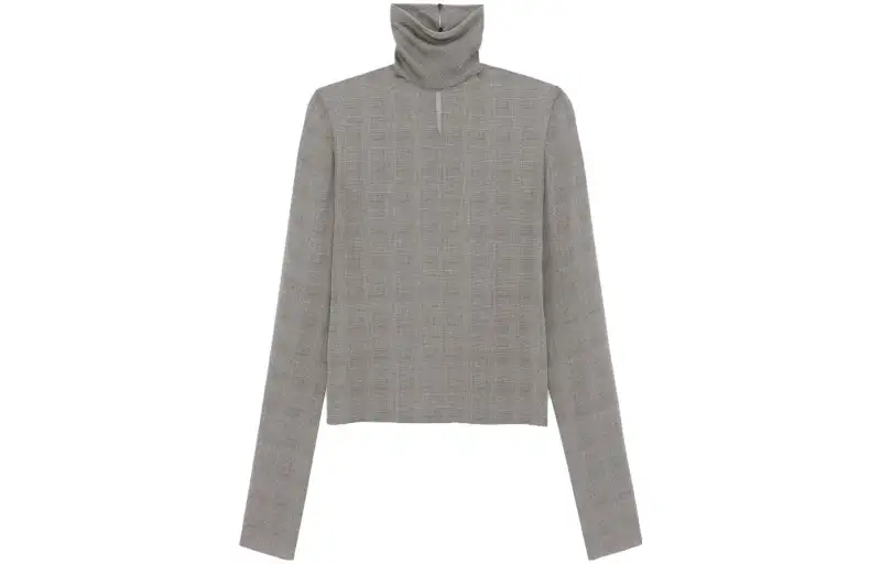SAINT LAURENT Tartan Sheer Top