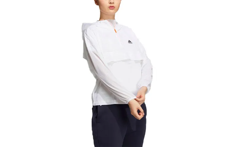 Adidas Jackets Women's White Hooded Moderate Other