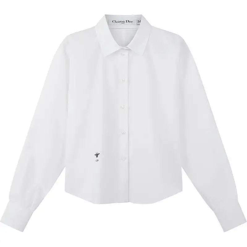 DIOR Quarterly New Products Shirts Women's White Lapel Moderate Other