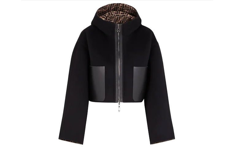 Женская куртка Fendi Wool Jacket (черная)