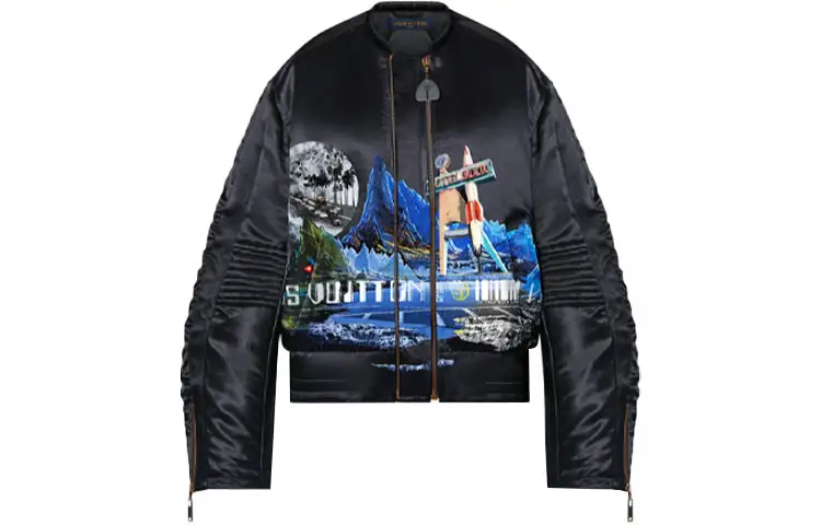 LOUIS VUITTON Cosmic Motel Print Biker Bomber
