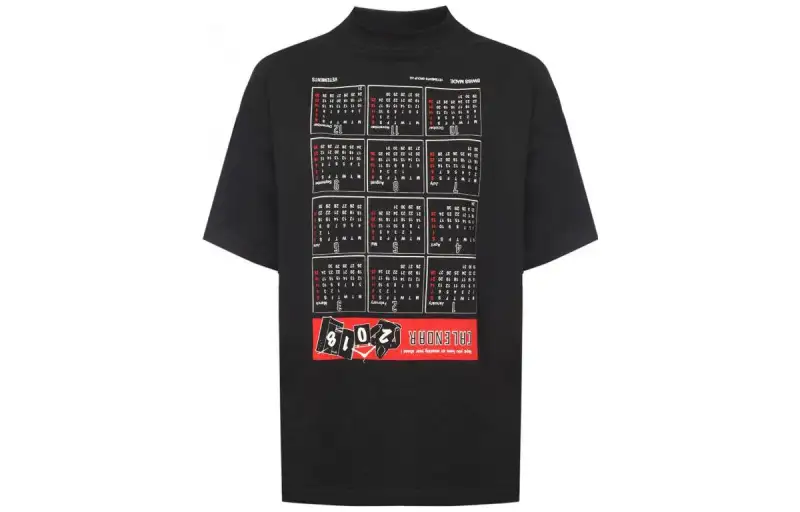 Vetements T Shirts Women's Black Crew Neck Moderate Straight Fit