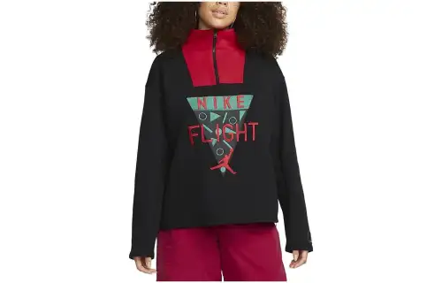 Jordan Women's Nina Chanel Pullover 1/4 Zip Black