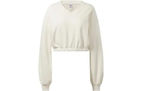 Reebok Sweatshirts Women's White V-neck Moderate