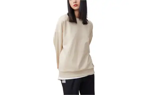 ANTA Life Collection Sweatshirts Women's Khaki Crew Neck Moderate Regular