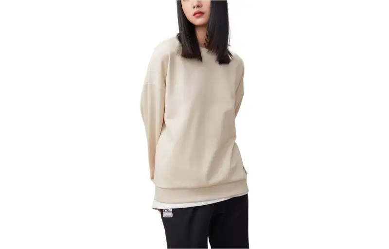 ANTA Life Collection Sweatshirts Women's Khaki Crew Neck Moderate Regular