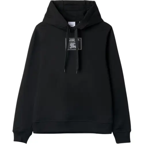 Burberry Logo Patch Drawstring Hoodie