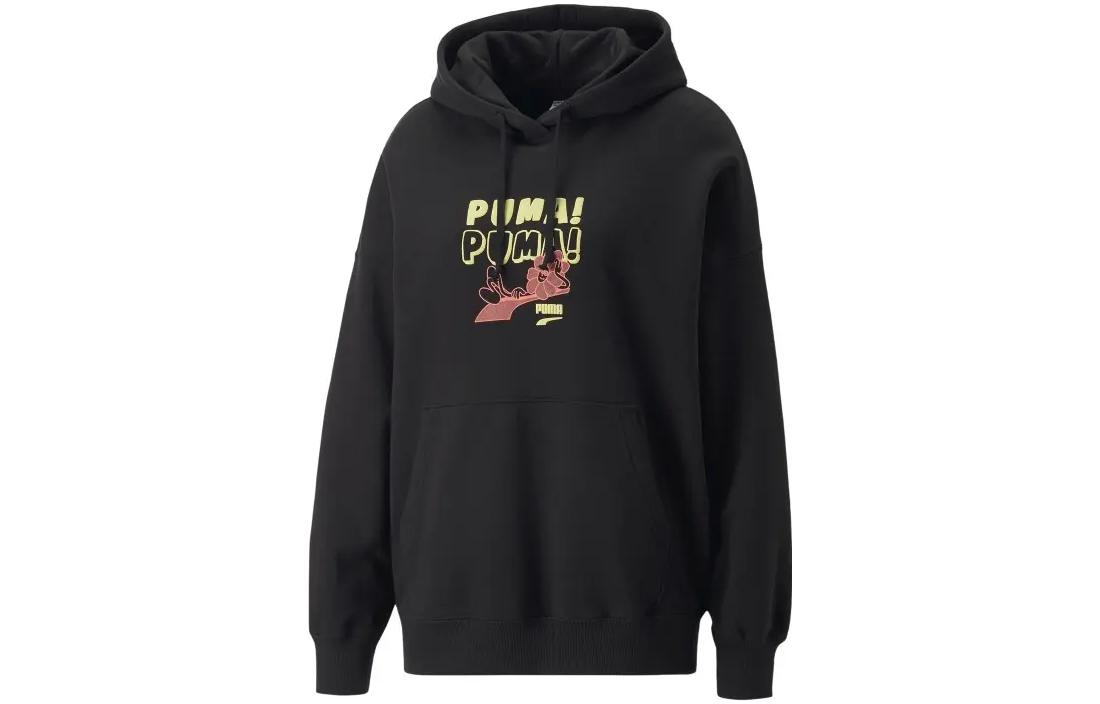 Женское худи PUMA Downtown Oversized Graphic Hoodie (черное)