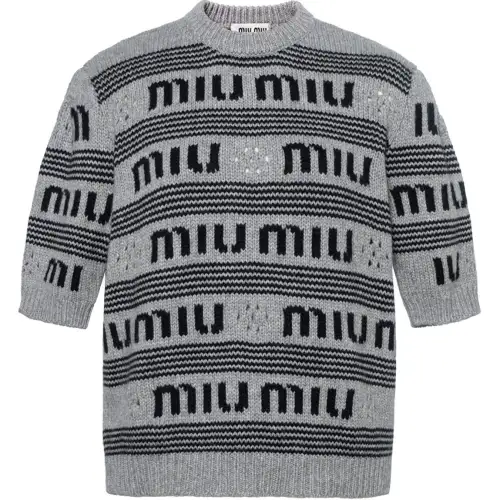 MIU MIU FW22 Cashmere Sweater Women's Gray