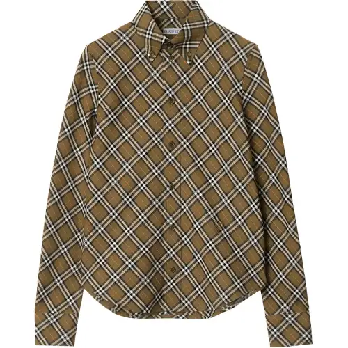 Burberry Check Printed Long Sleeved Shirt