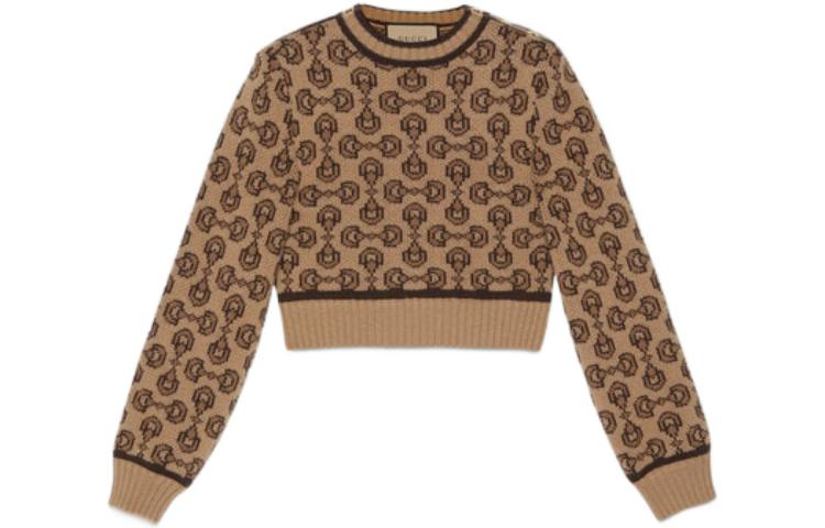 【Previous Season】horsebit intarsia-knit wool-cashmere jumper