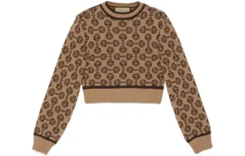 【Previous Season】horsebit intarsia-knit wool-cashmere jumper