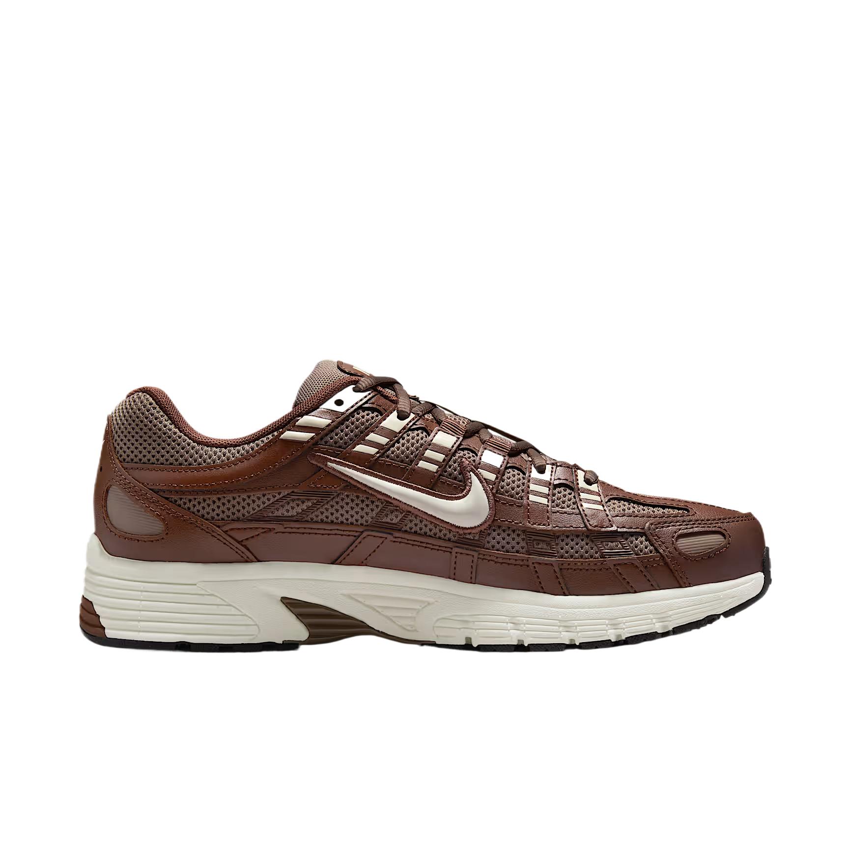 Nike P 6000 Textile, Synthetic Leather, Leather Support Low top Casual Running Shoes Women’s Brown