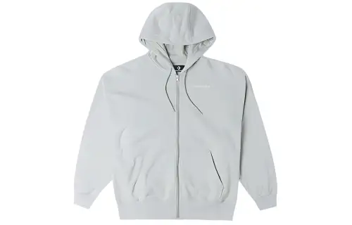 Converse Sweatshirts Women's Green Hooded Moderate Cardigan