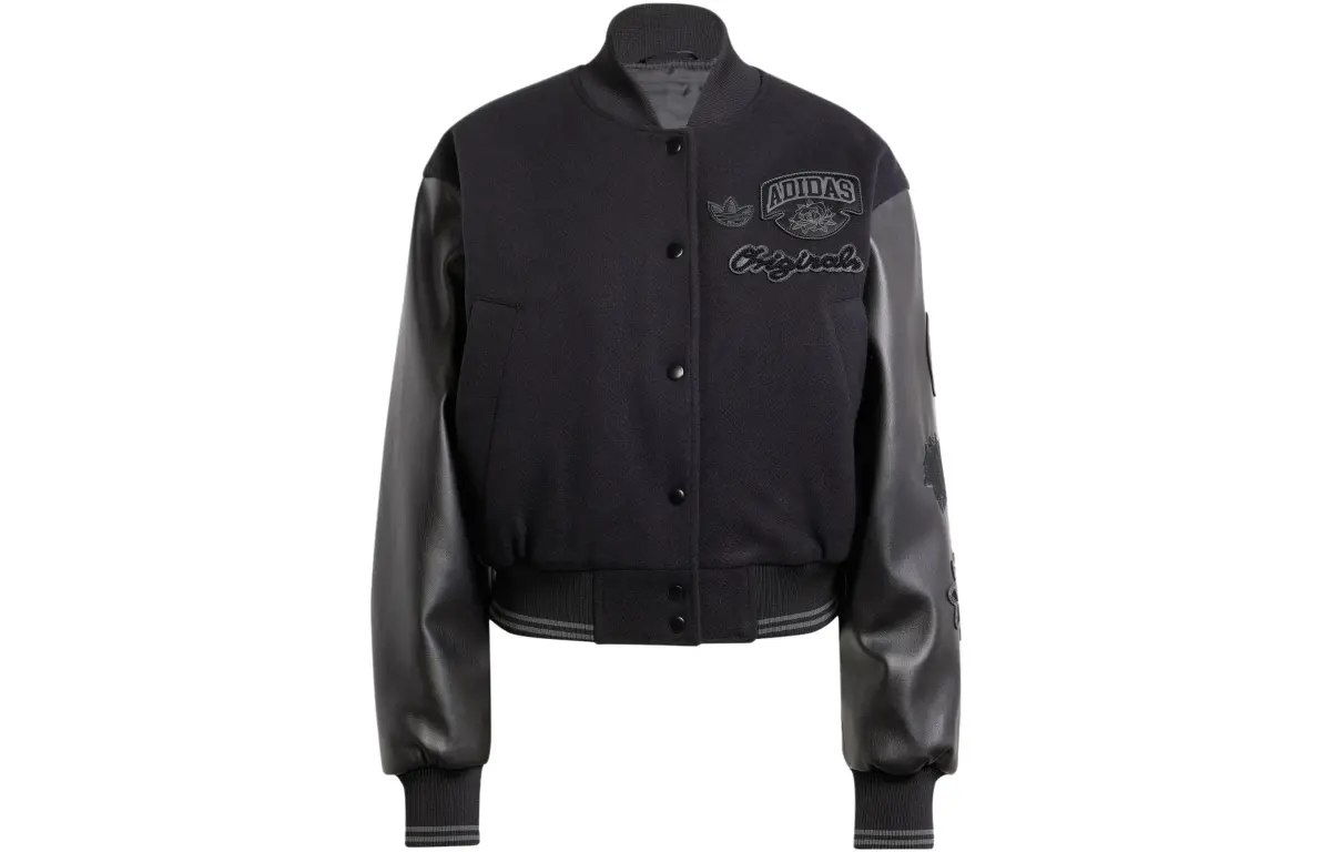 adidas originals Women's Oversized Collegiate Jacket Black
