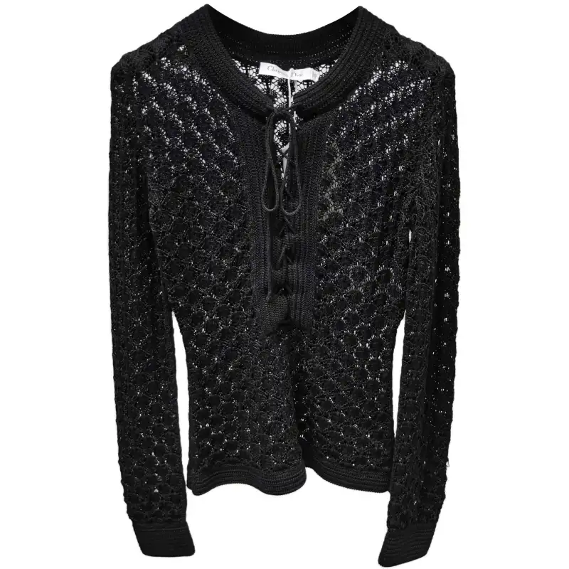 DIOR Knitwear Women's Black Crew Neck Moderate Other