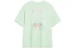 Li Ning Sports Trendy Collection T Shirts Women's Bamboo Green Crew Neck Moderate Straight Fit
