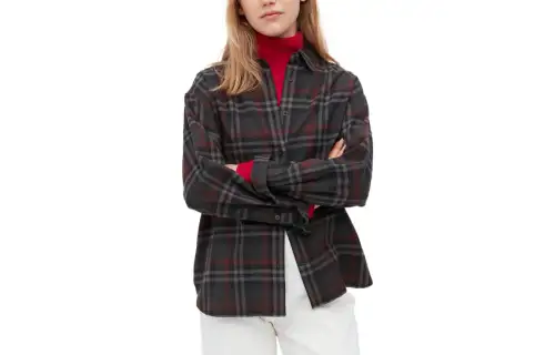 UNIQLO Shirts Women's Dark Gray Lapel Moderate Shirt