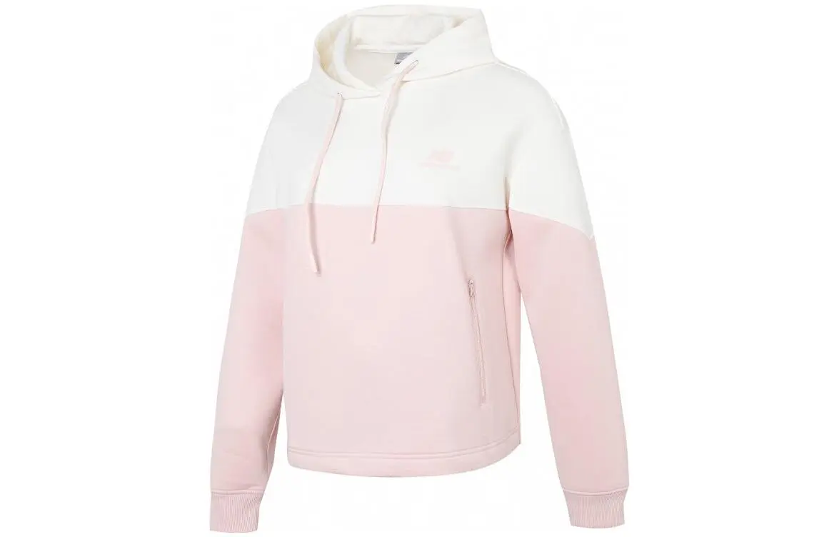 New Balance Sweatshirts Women's Pink Hooded Moderate Regular