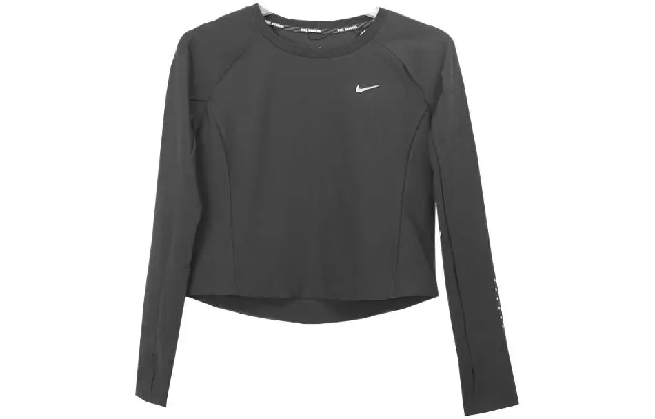 Nike Sweatshirts Women's Black Crew Neck Moderate Regular