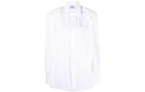 Vetements Shirts Women's White Square Collar Moderate Shirt