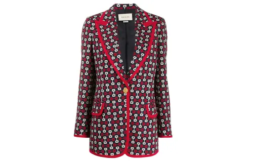 GUCCI Jackets Women's Multicolor Suit Collar Moderate Other