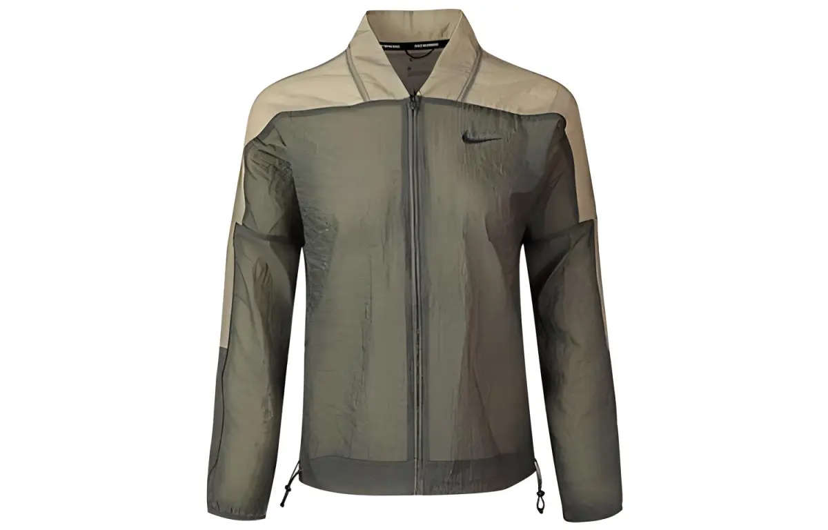 Nike Jackets Women's Green Stand Collar Moderate Straight Fit