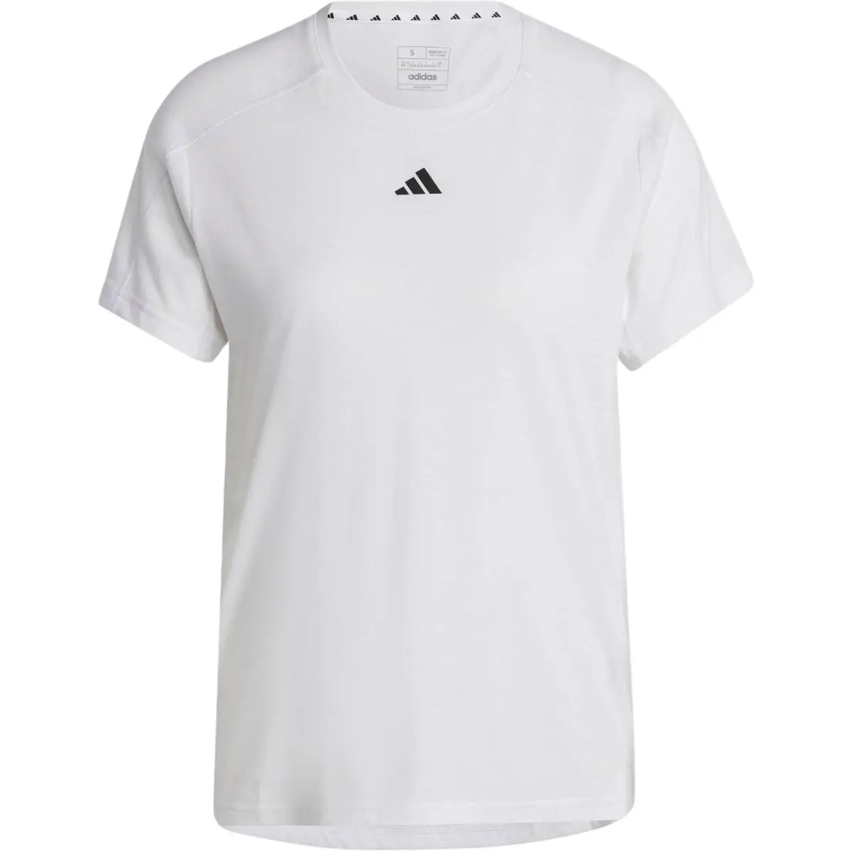 Adidas Essential T-Shirts Women's White Crew Neck Moderate Straight Fit