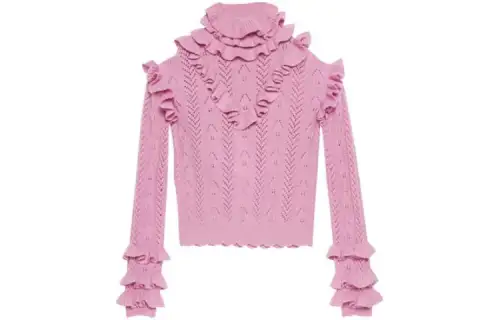 GUCCI Cashmere Sweaters Women's Light Purple Moderate