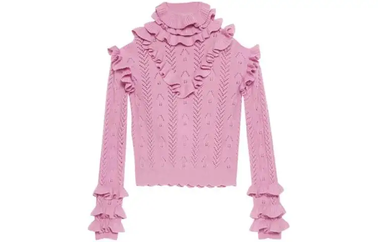 GUCCI Cashmere Sweaters Women's Light Purple Moderate